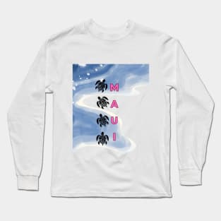 Maui Hawaii Sea Turtles Long Sleeve T-Shirt